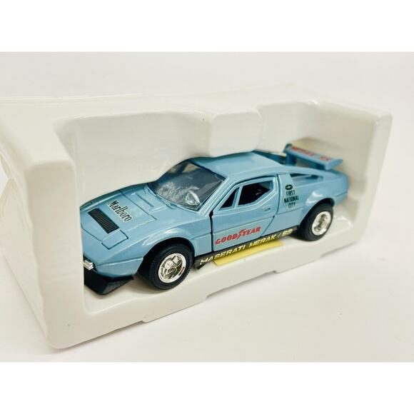 Shinsei Jet Machines Maserati Merak SS Blue 1:39 Diecast 4410 New - Picture 5 of 10
